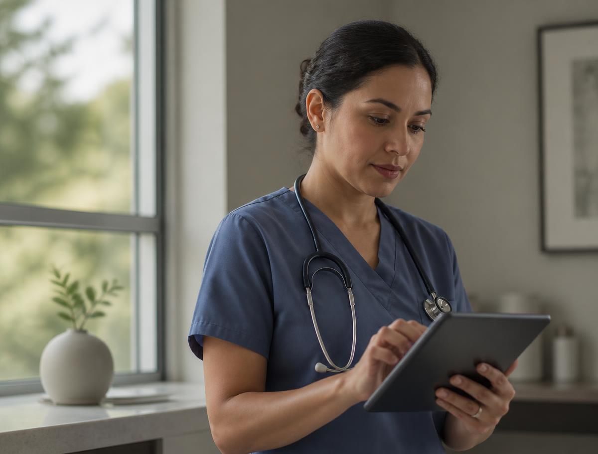 A physician reviewing lab results with a patient